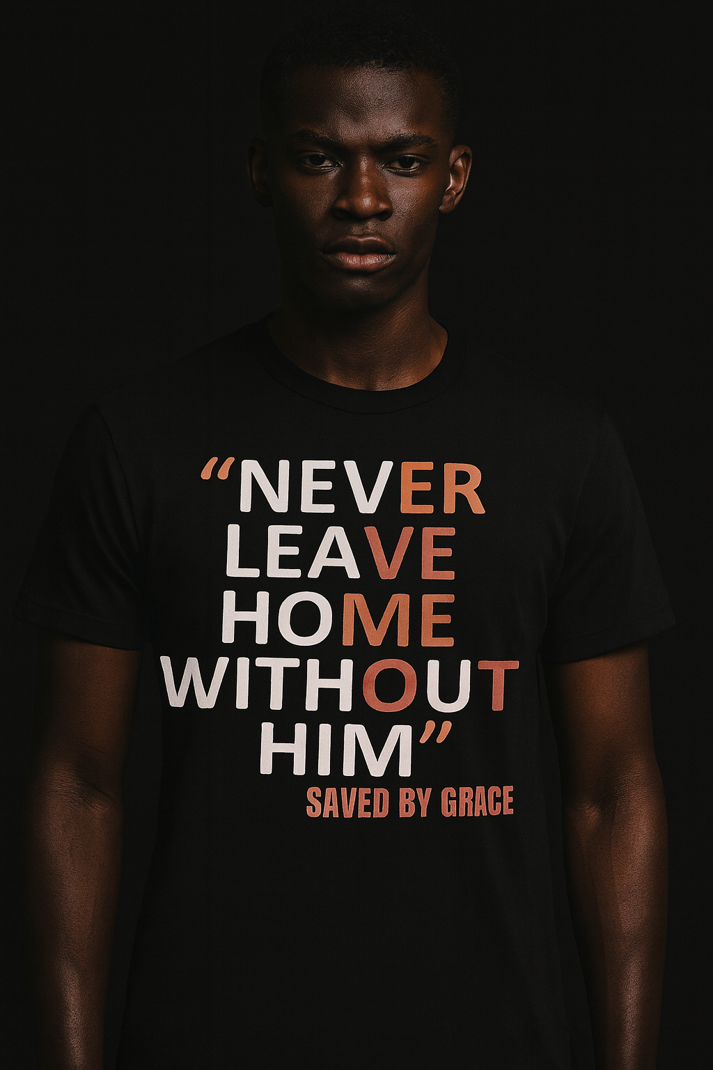 Never Leave Home Without Him Tee