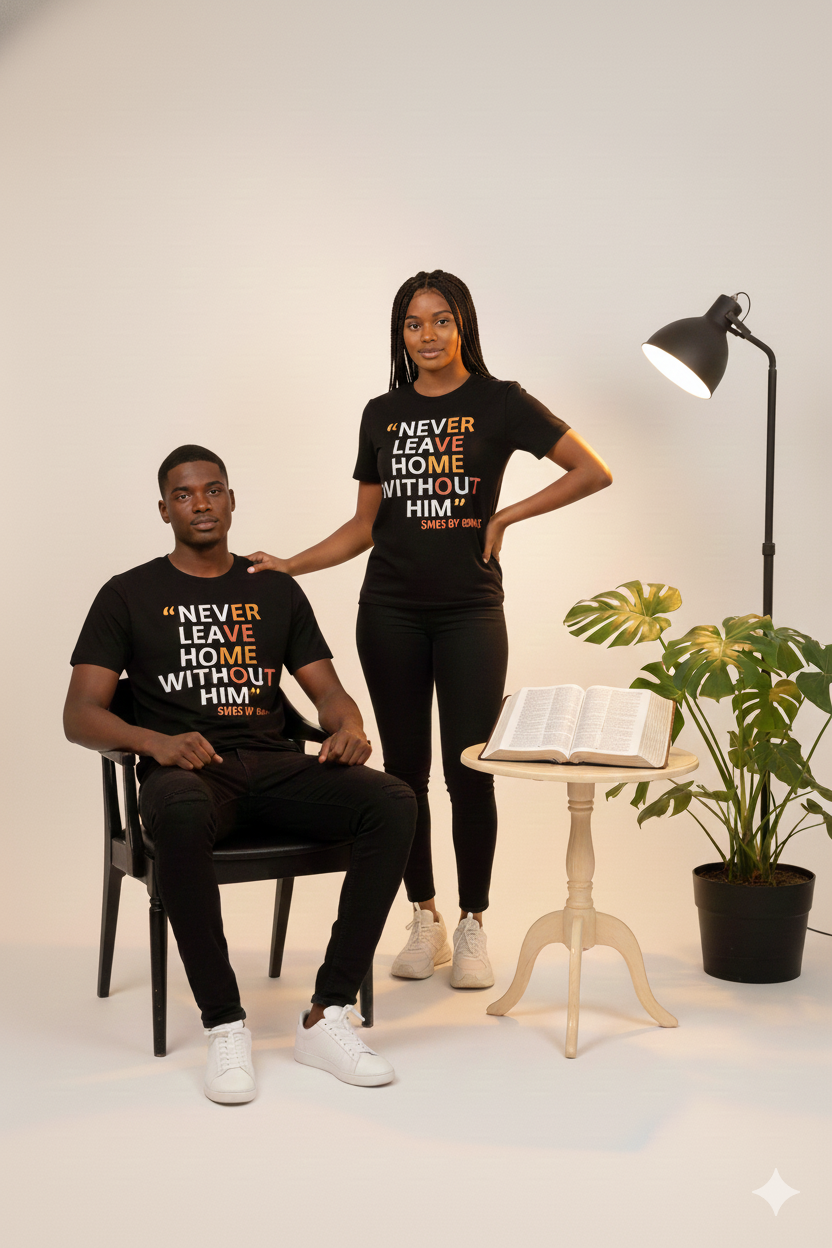 Never Leave Home Without Him Tee